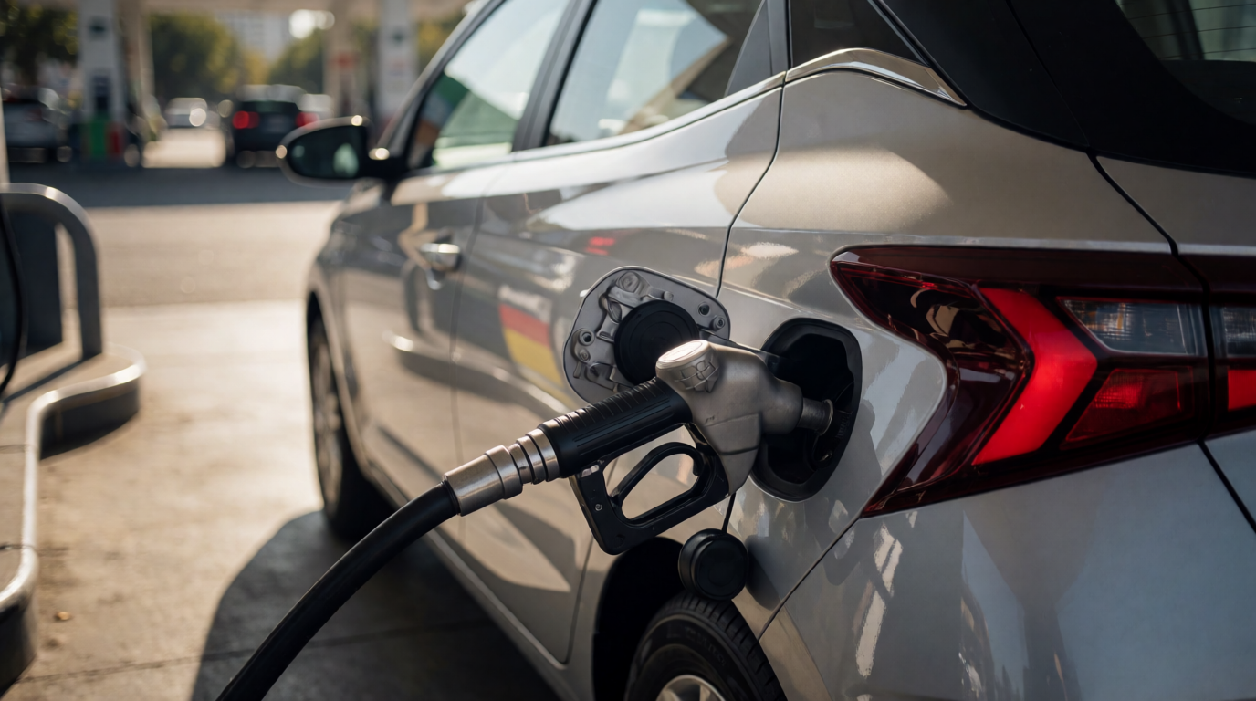 Bomba de combustível abastecendo um Hyundai HB20