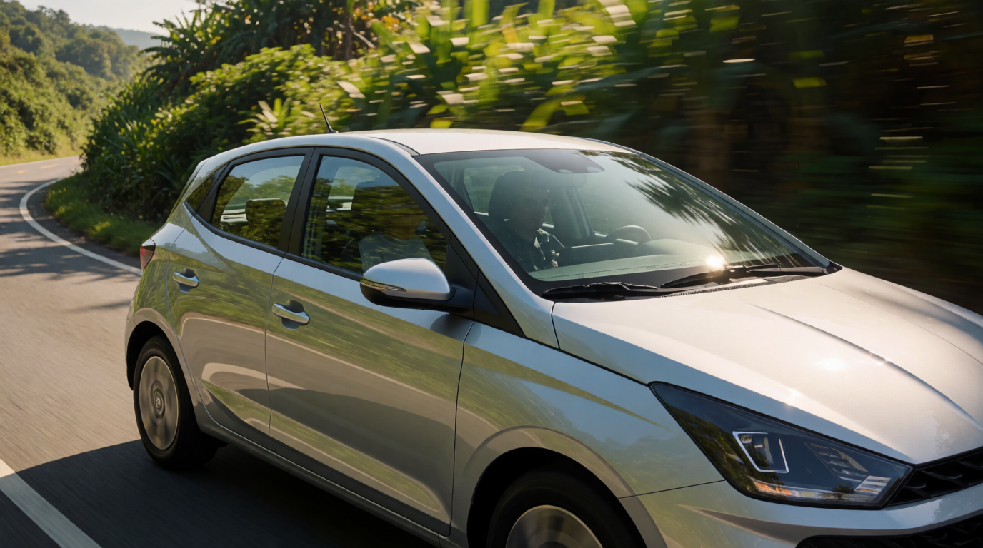 Hyundai HB20 em rodovia com consumo eficiente