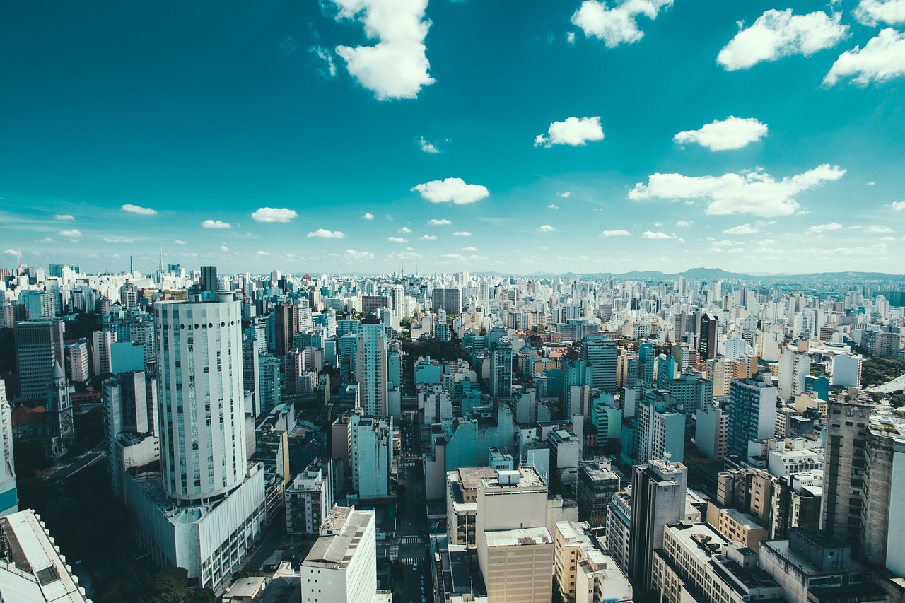 buildings, city, skyline, cityscape, skyscrapers, urban, urban landscape, metro, metropolitan, nature, downtown, brazil, clouds, sao paulo, sky