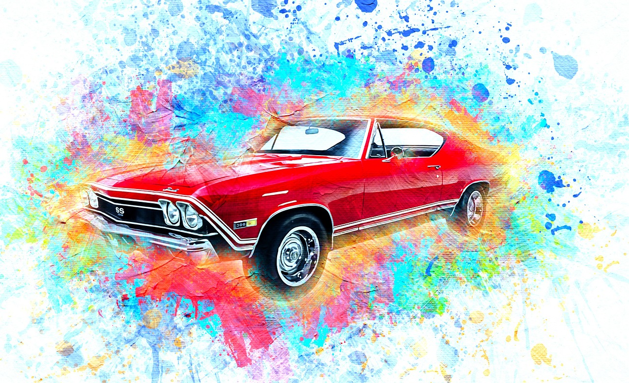 chevrolet chevelle, car, vintage, car wallpapers, vehicle, chevrolet, chevy, chevelle, auto, automobile, old car, digital art