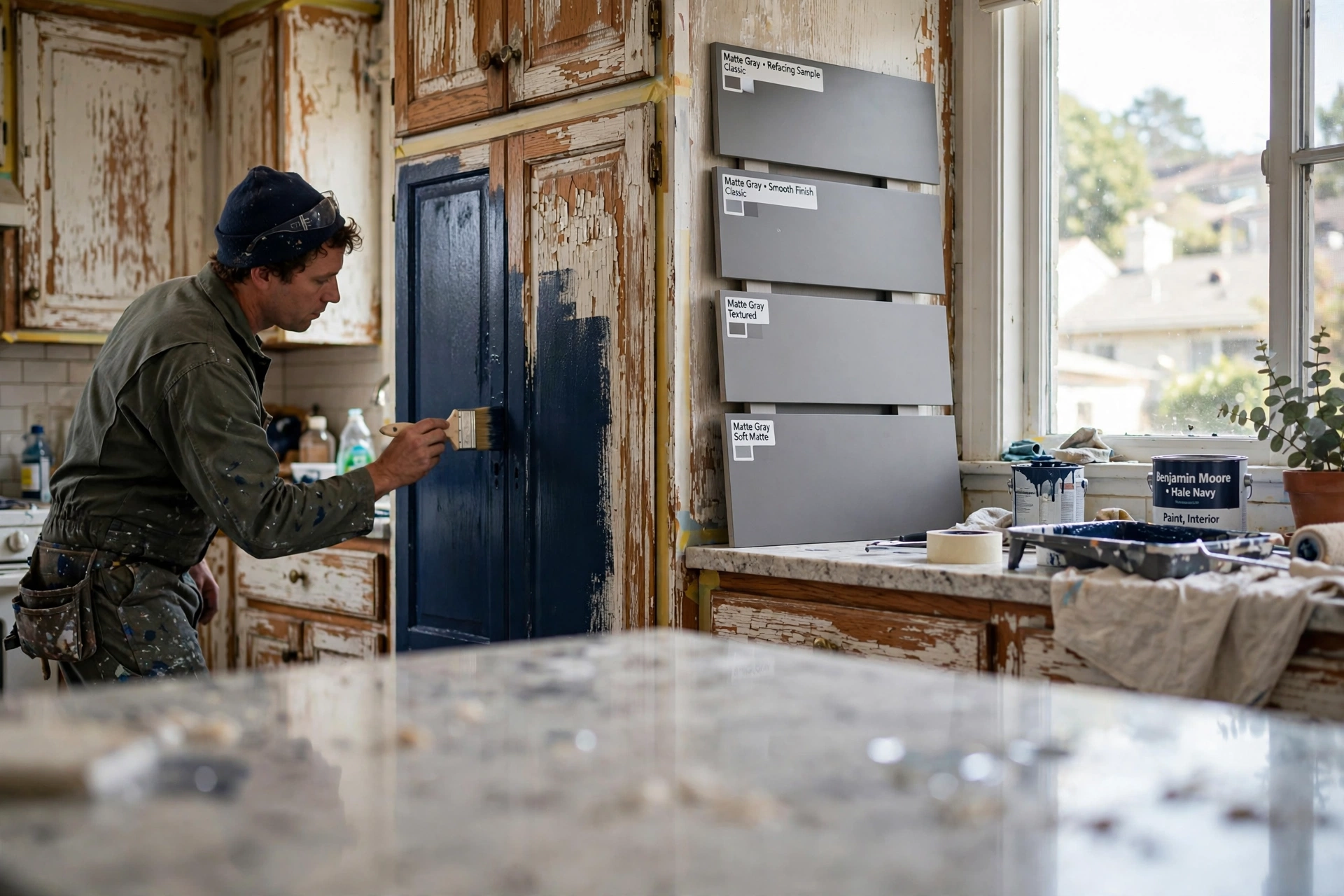 house painting cabinet vs refacing cost bay area