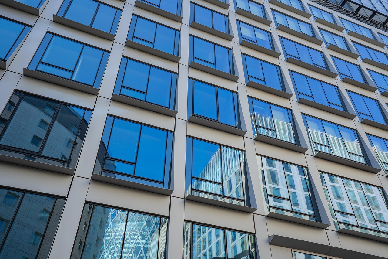 building, window, skyscraper, architecture, modern, facade, office building, reflection, city, paris