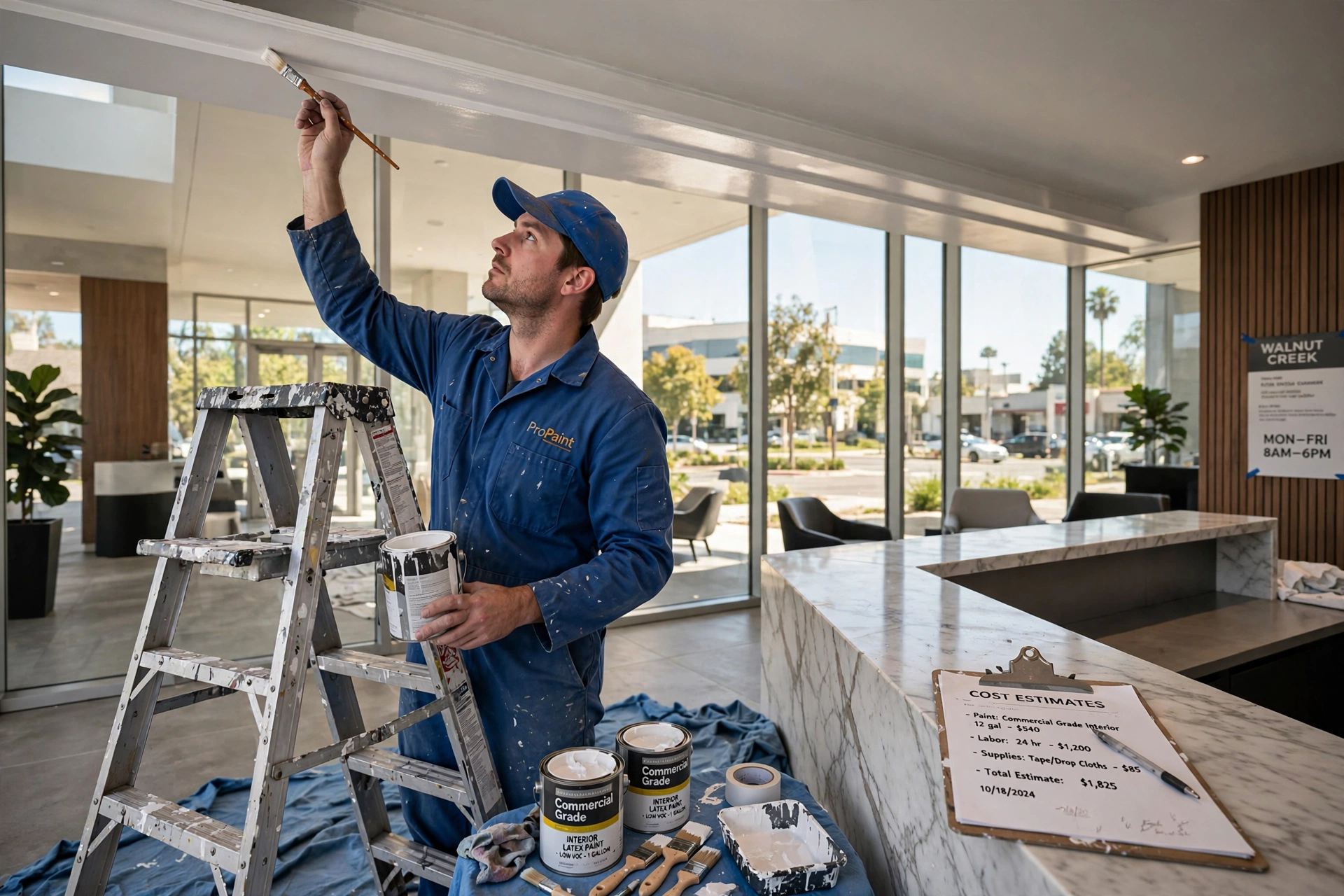 house painting commercial cost per square foot walnut