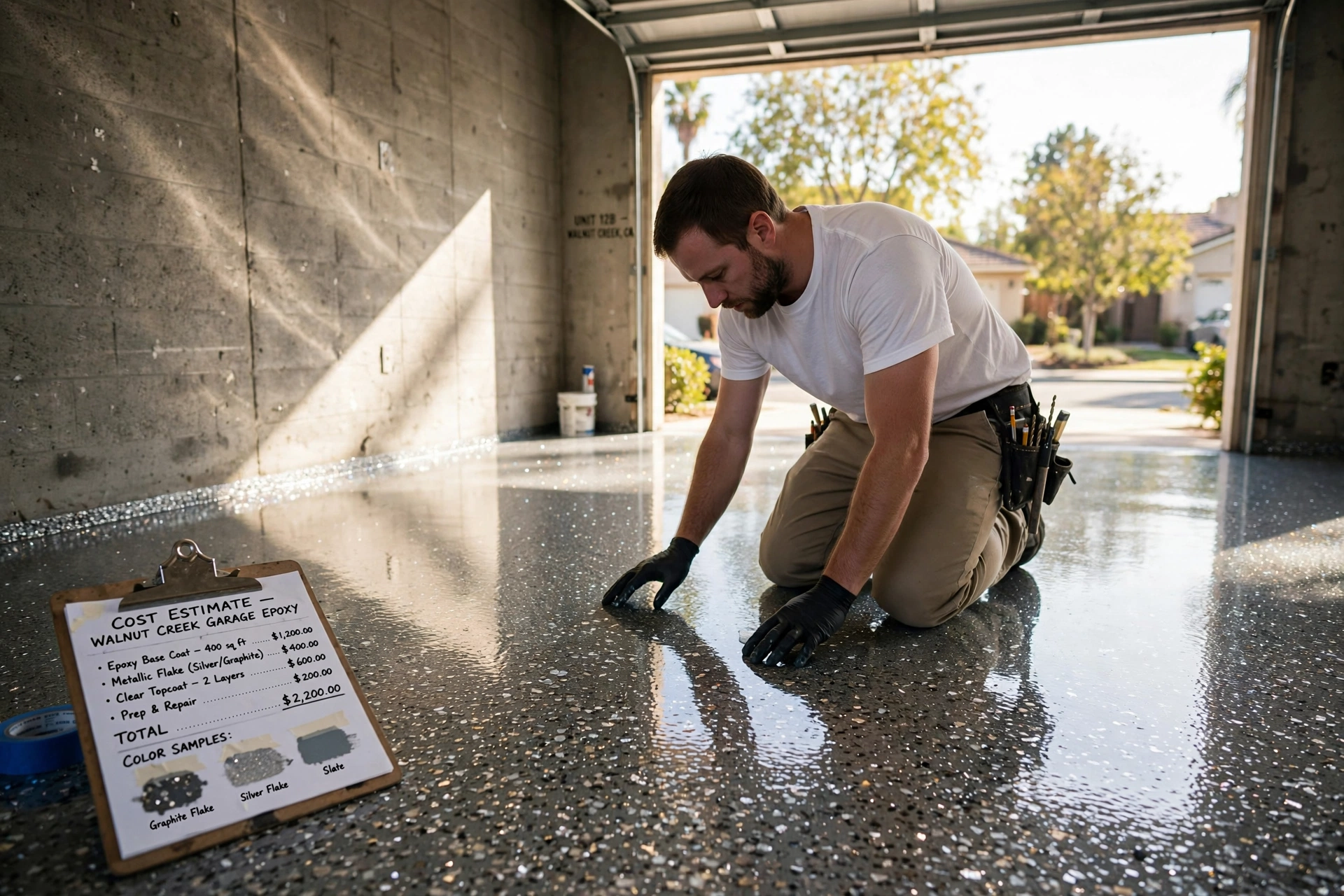 house painting epoxy garage floor cost walnut creek