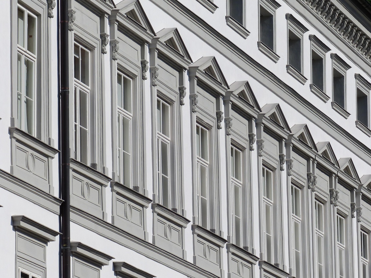 facade, window, house, building, architecture, piece, stucco façade, archiepiscopal palace, kapitelplatz, historic center, archdiocese, salzburg, stucco elements, austria, window, house, house, house, house, house, building, architecture