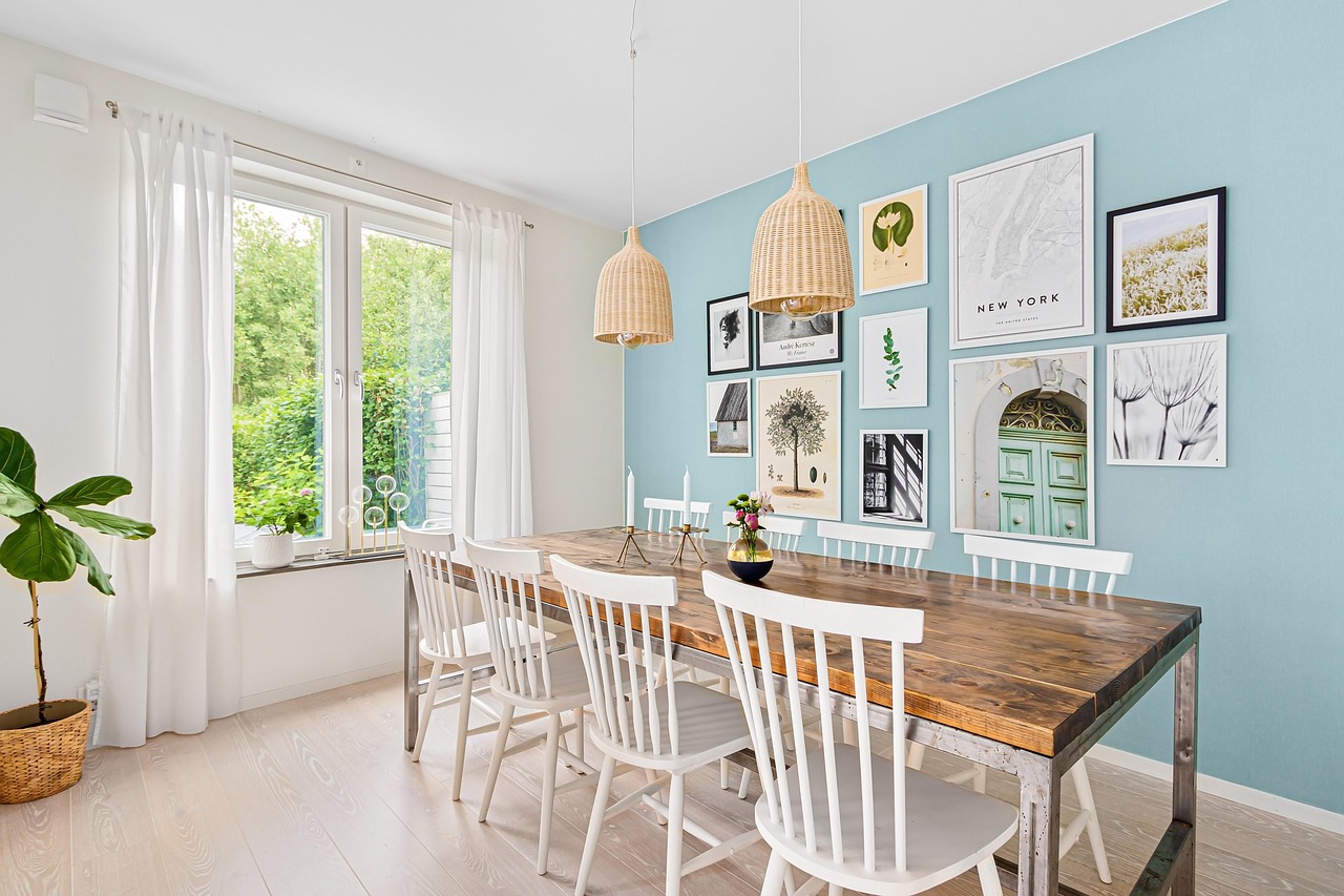 kitchen, dining area, table, cabinet, building, house, design, interior, architecture, real state, property