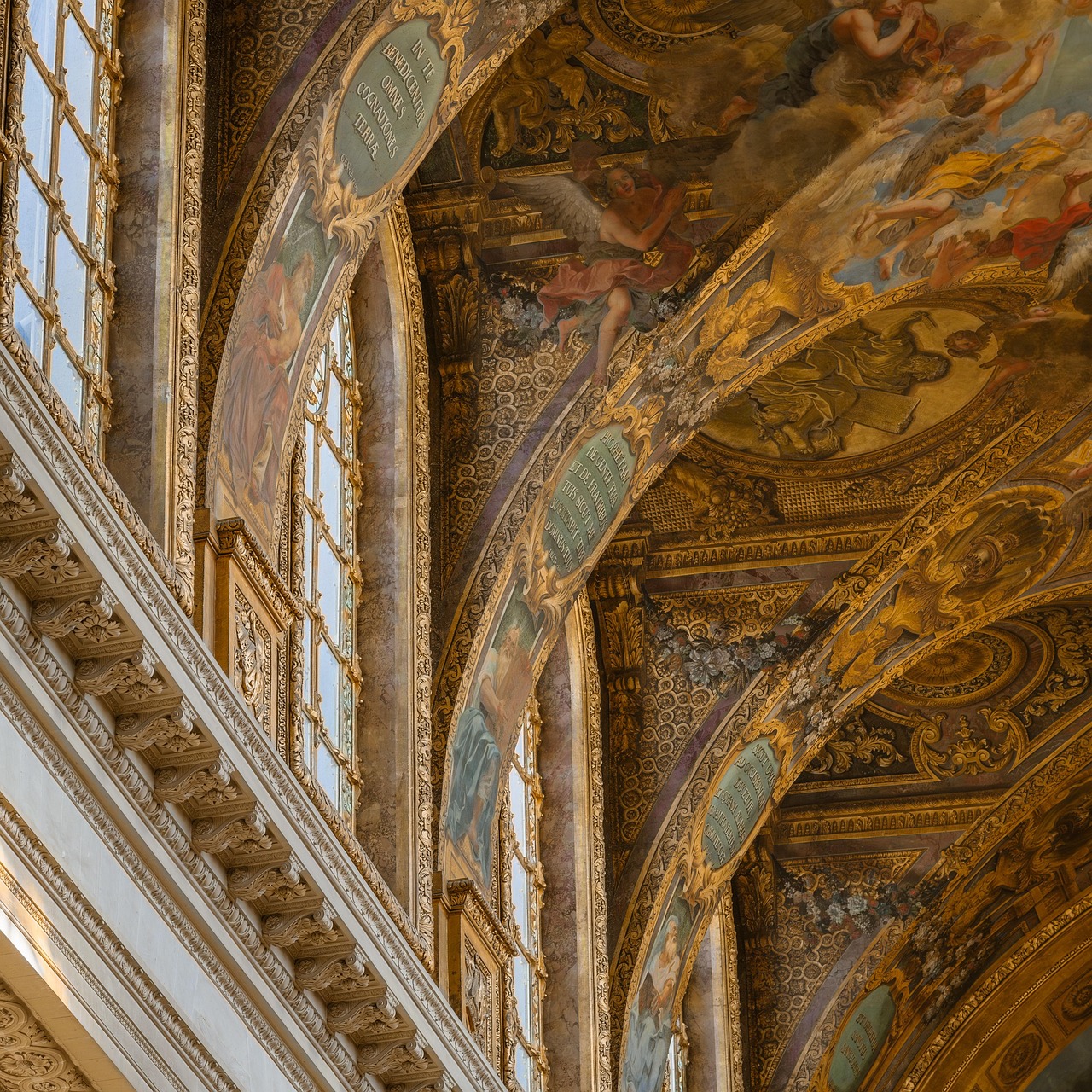 versailles, pomp, ceiling painting, wall painting, art, historical, interior design, painting, castle