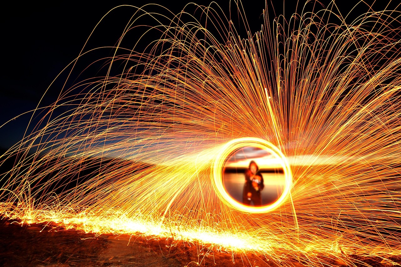 sparks, steel wool, light painting, light, spinning, long exposure, steel wool photography, fire, fiery, spectacular, glow, fire, fire, fire, fire, fire