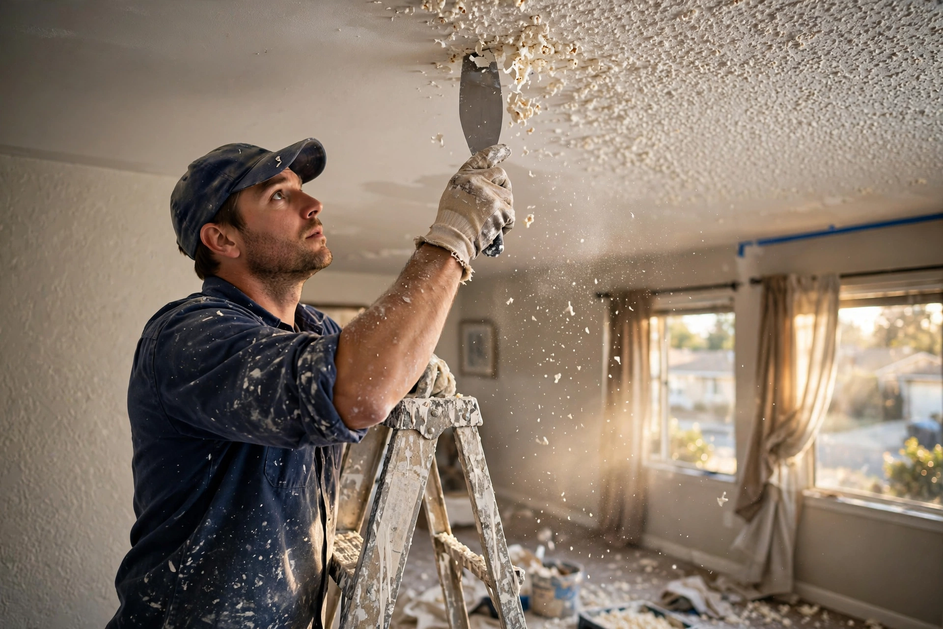 house painting popcorn ceiling removal cost walnut creek