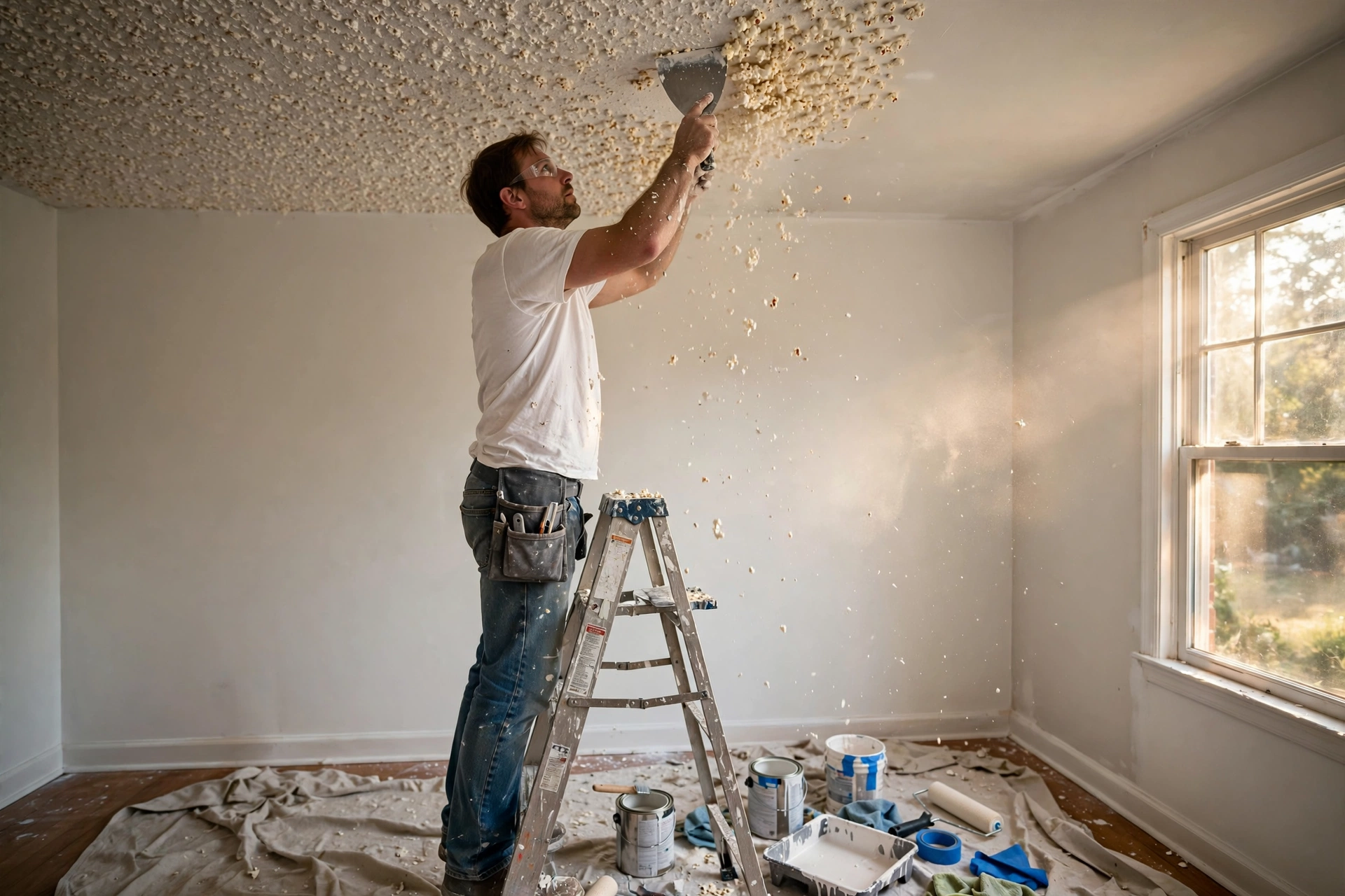 house painting popcorn ceiling removal paint fremont