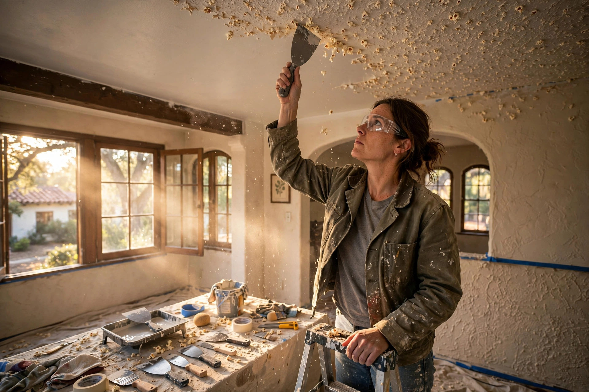 house painting popcorn ceiling removal paint mission san