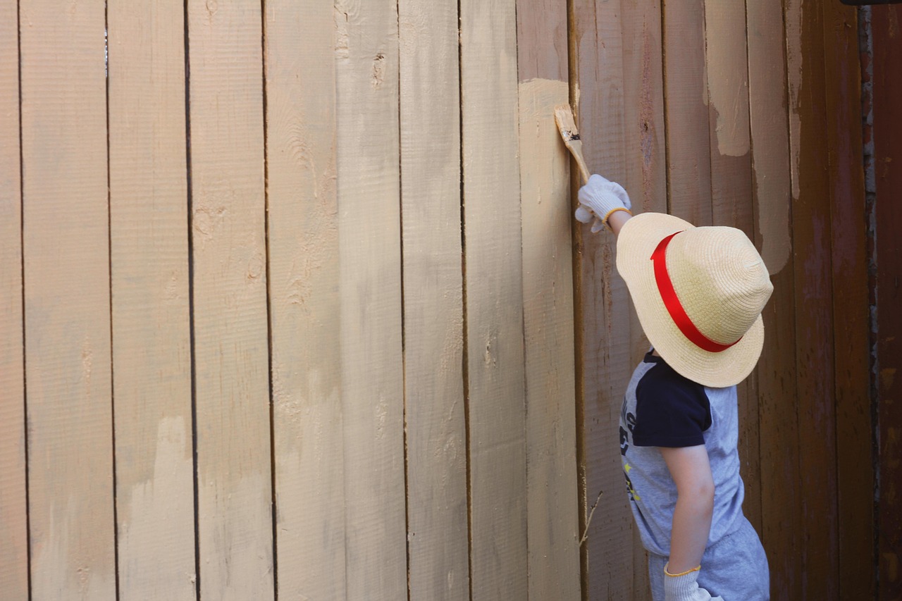 paint, boy, fence, brown painting, brown paint, paint, fence, fence, fence, fence, fence