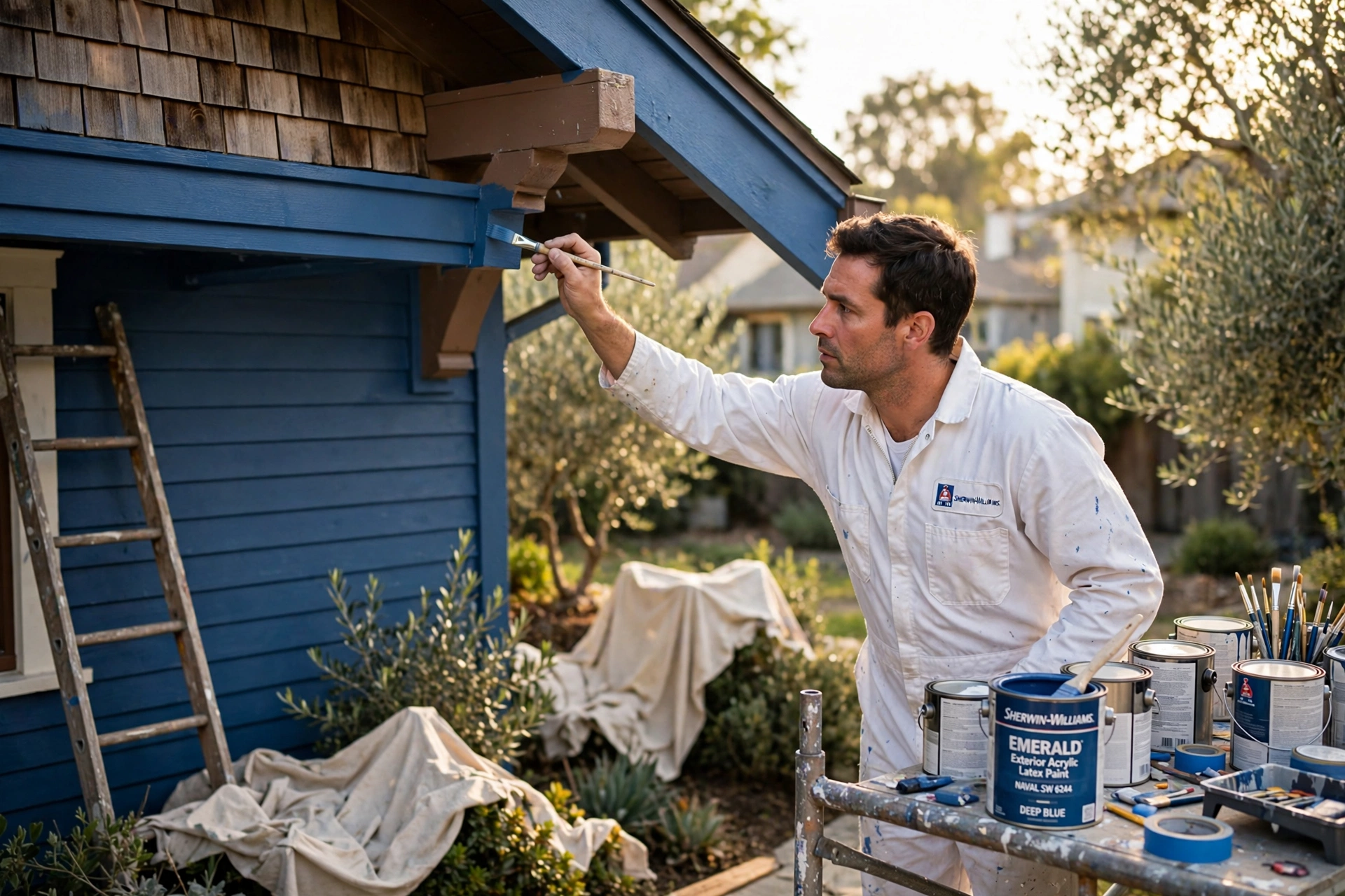 Professional house painting in Palo Alto, CA showing expert application